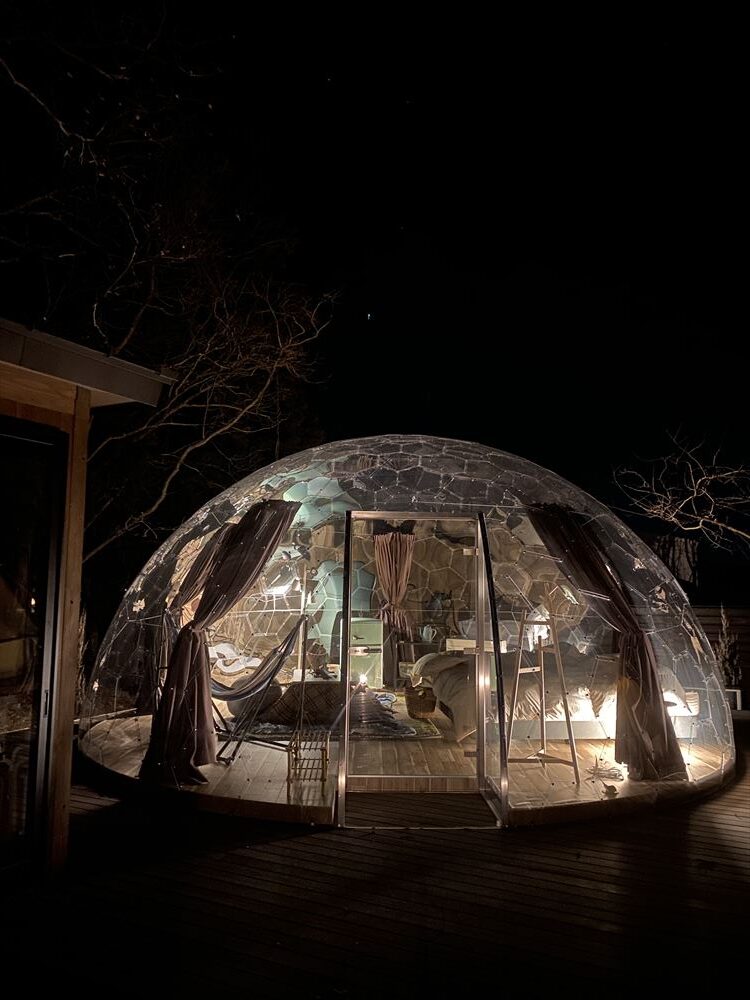 Hamiru’s Forest_A 360-degree clear dome tent perfect for stargazing